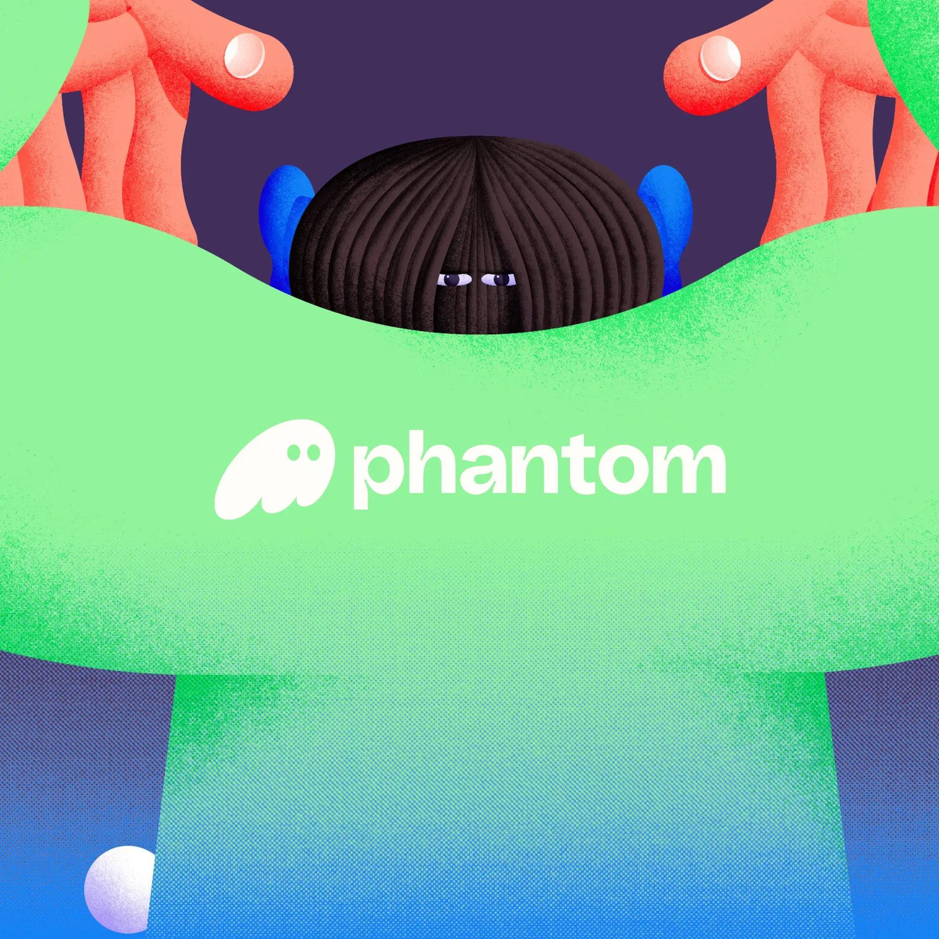 Phantom character with logo on top
